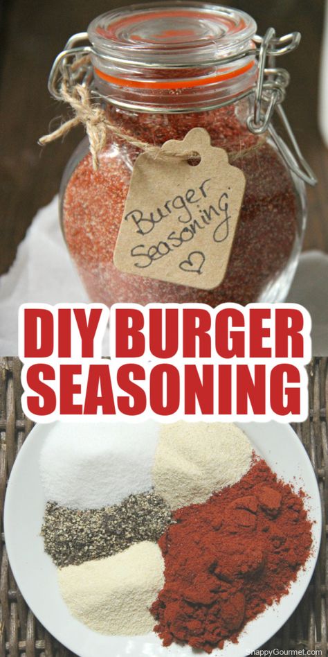 Burger Seasoning, an easy all-purpose DIY spice blend that is perfect for all kinds of burgers beef, chicken, turkey, pork, or even veggie! Make your own homemade Burger Seasoning mix in minutes for yourself or use it as a simple gift idea for your friends and family.