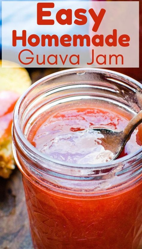 If you've got fresh guavas, make a batch of Easy Homemade Guava Jam. My mother's jam recipe is always a favorite. #guavarecipes #homemadejam Recipes With Guava Fruit, Guava Cake, Guava Recipes, Guava Jelly, Guava Jam, Guava Fruit, Boricua Recipes, Guavas, Jam And Jelly