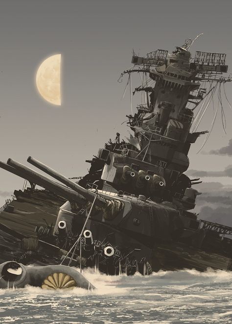 World Of Warships Wallpaper, Yamato Battleship, Model Warships, Navy Art, Star Wars Background, Military Wallpaper, Imperial Japanese Navy, Military Special Forces, Military Artwork