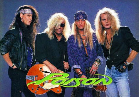 Poison, great band, great tunes. Was stood in front of CC Deville at Universal Studios many years ago but didn't have the guts to say hi. Poison The Band, Poison Rock Band, Poison Band, Bret Michaels Poison, Every Rose Has Its Thorn, Glam Rock Bands, 80s Rock Bands, Hair Metal Bands, 80s Hair Bands