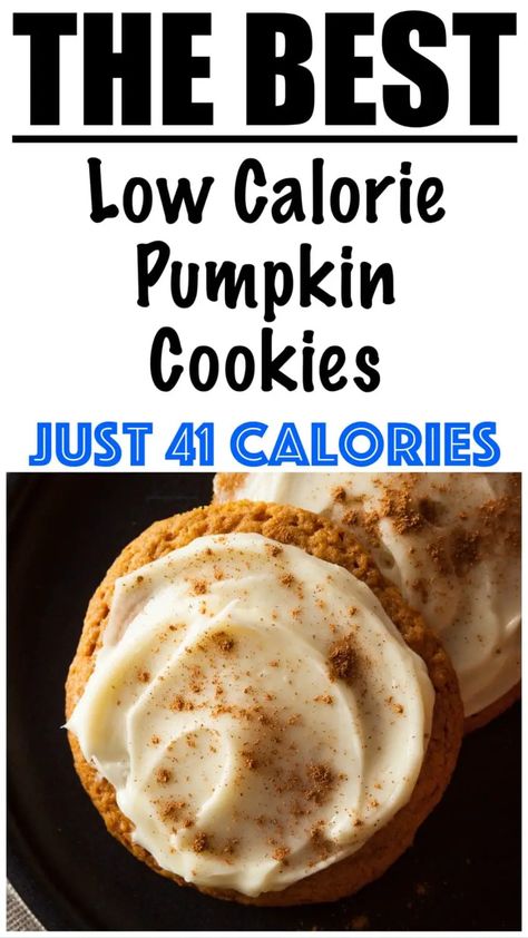 Ww Pumpkin Cookies, Low Fat Pumpkin Desserts, Low Sugar Pumpkin Recipes, Ww Pumpkin Recipes, Low Calorie Pumpkin Desserts, Cookies Low Calorie, Healthy Pumpkin Cookies, Pumpkin Foods, Pumpkin Cookies Recipe