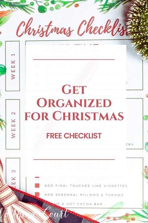 Stay Organized This Christmas with a Complete Holiday Checklist Decorating Checklist, Diy Decor On A Budget, Organization Checklist, Before And After Room, Different Christmas Trees, Budget Decorating Ideas, Christmas Checklist, Make Your Own Wreath, Holiday Checklist