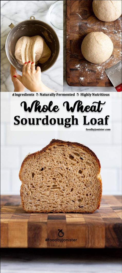 Whole Wheat Sour Dough Bread Recipe, Wholewheat Bread Loaf, Wholemeal Sourdough Bread Recipe, 100% Whole Wheat Sourdough Bread, Wholewheat Sourdough Bread Recipe, Whole Wheat Sourdough Sandwich Bread, Healthy Sourdough Bread, Nutrient Dense Snacks, Loaf Ideas