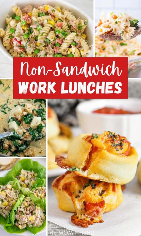 Non-sandwich lunches for adults. Lunches For Adults, Work Lunch Ideas, Healthy Cold Lunches, Easy Packed Lunch, Non Sandwich Lunches, Easy Lunches For Work, Healthy Packed Lunches, Healthy Lunches For Work, Quick Healthy Lunch