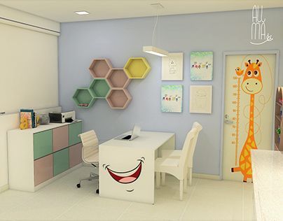 Pediatric Clinic Design, Pedia Clinic, Pediatric Dental Office Decor, Pediatric Dental Office Design, Pediatric Office Decor, Pediatrics Office, Children's Clinic, Pediatric Dental Office, Small Office Design Interior