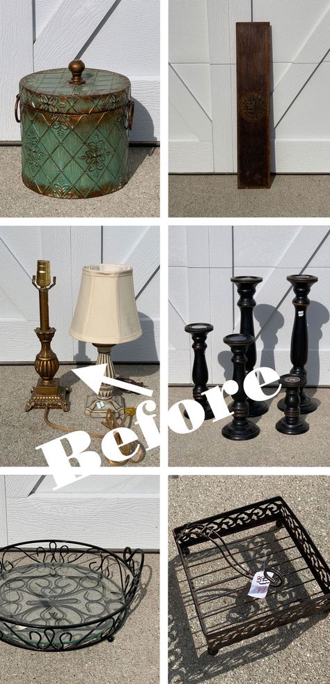 Thrift Store Diy Projects, Before And After Furniture, Basket Makeover, Thrift Store Upcycle, Lighted Glass Blocks, Thrift Store Makeover, Jewelry Box Makeover, Thrift Store Diy, Fall Frames