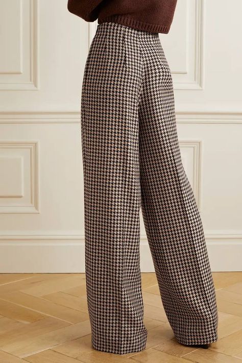 Houndstooth Pants, Emilia Wickstead, Causual Outfits, Houndstooth Pattern, Pants Pattern, Net A Porter, Women Collection, Fashion News, Wide Leg Pants