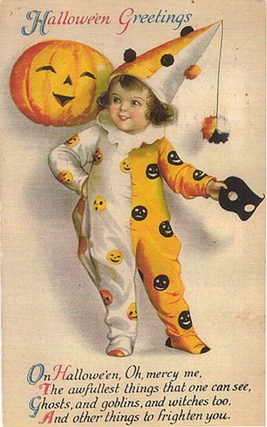 Vintage Halloween Cards, Victorian Halloween, Vintage Halloween Images, Pumpkin Jack O Lantern, Celtic Festival, Clown Halloween, Carte Halloween, Halloween Clown, Halloween Greetings