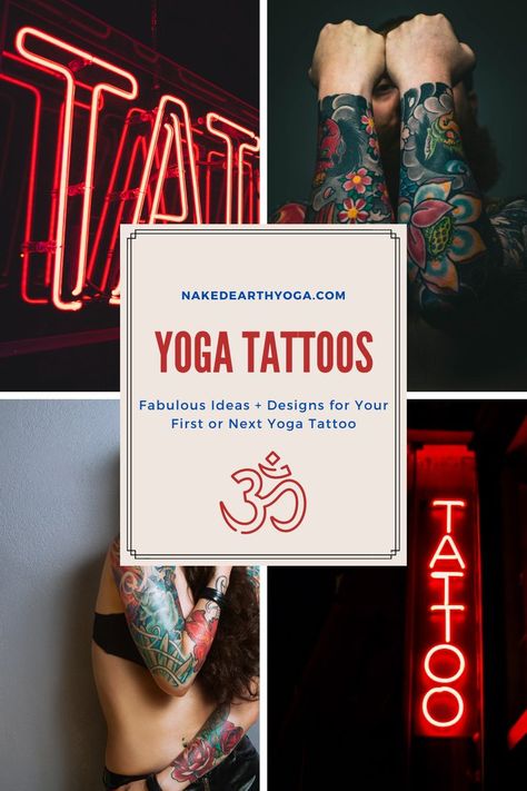 Ideas and inspo for yoga body art. If you are looking for a yoga tattoo idea or inspiration, check out some of these ideas to find the perfect tattoo or yoga aesthetic. Yoga Tattoo Ideas, Earth Yoga, Yoga Tattoos, Tattoos Inspiration, Yoga Aesthetic, Perfect Tattoo, Yoga Body, Next Tattoo, Yoga Art