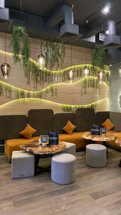 Cafe Interior Wall Design, Coffee Lounge Ideas, Wall Design Restaurant, Cafe Wall Design, Restaurant Wall Design, Small Restaurant Interior, Cafe Design Inspiration, Bar Renovation, Hotel Restaurant Design