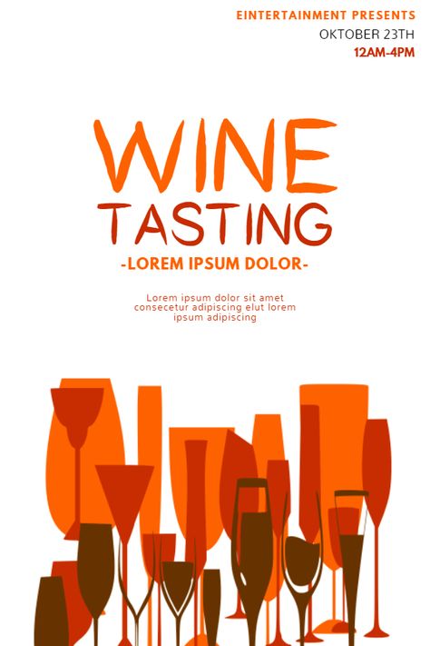 Wine tasting event poster flyer social media graphic design template. Wine Event Poster, Wine Festival Poster, Social Media Graphic Design, Festive Poster, Media Graphic Design, Make Your Own Wine, Wine Tasting Events, Wine Event, Wine Poster