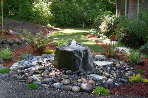 25 Most Creative And Inspiring Rock Garden Landscaping Ideas Southwest Landscaping, Pondless Water Features, Landscaping With Fountains, Water Fountain Design, Diy Water Feature, Small Front Gardens, Outdoor Fountains, Outdoor Water Features, Small Water Features