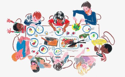 Holiday Meal, Holiday Meals, Do's And Don'ts, Illustrations And Posters, Childrens Illustrations, Book Illustration, Oil Pastel, 그림 그리기, Division