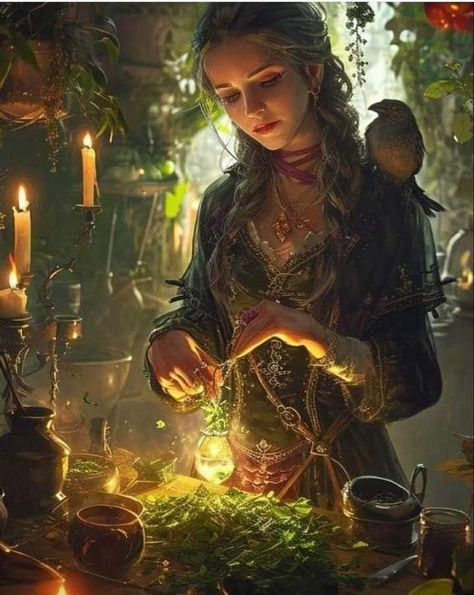 Female Druid, Witches Lair, Dnd Druid, Fantasy Witch, Fantasy Magic, My Fantasy World, Fantasy Story, Witch Art, Fantasy Aesthetic