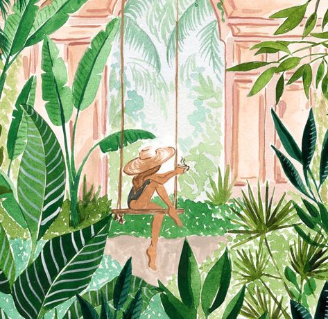 Tropical Wall Art Tropical Art Print Boho Chic Wall Decor | Etsy Boho Chic Wall Decor, Arizona Art, Chic Wall Decor, Sabina Fenn, Tropical Art Print, Italy Art Print, Living Room Art Prints, Jungle Art, Banana Art