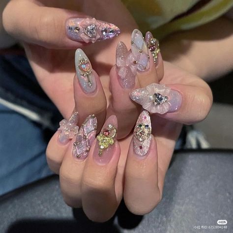 Japan Nail, Asian Nails, Classy Acrylic Nails, Pretty Gel Nails, Really Cute Nails, Cute Gel Nails, Soft Nails, Kawaii Nails, Manicure Y Pedicure