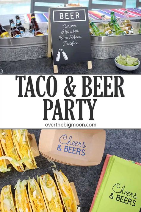 30th Birthday For Men Party, Cheers And Beers 40th Birthday, Beer Party Food Ideas, 50th Birthday Beer Theme, Cheers And Beers 50th Birthday Party, 30th Beer Birthday Party, Cheers And Beers Party Food, Cheers And Beers To 40 Years Party Decorations, Men’s Birthday Party Decorations