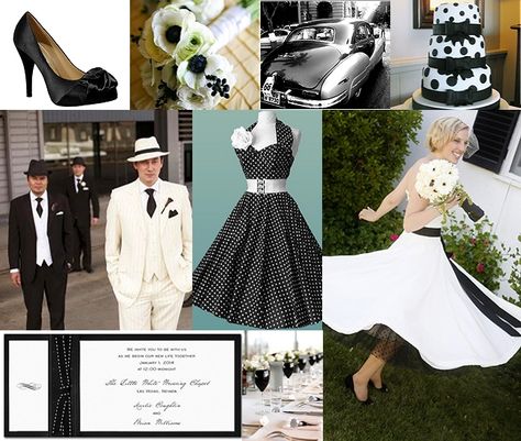 More vintage black and white 1950 Wedding Theme, 1950s Wedding Theme, 50s Wedding Theme, Gangster Wedding, 1950 Wedding, 50s Wedding, Rockabilly Wedding, 1950s Wedding, Polka Dot Wedding