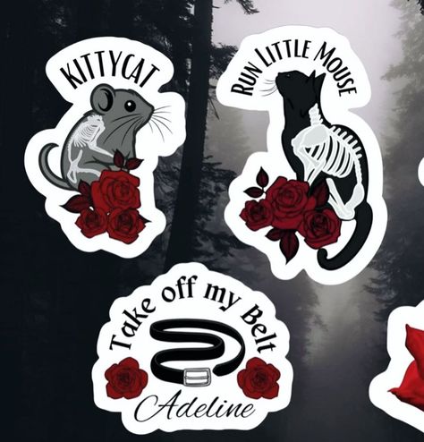 Haunting Adeline Rose Tattoo, Hunting Adeline Tattoo, Haunting Adeline Stickers, Dark Romance Stickers, Haunting Adeline Tattoo, Haunting Adaline, Haunting Adeline Aesthetic, Run Little Mouse, Pot Tattoo