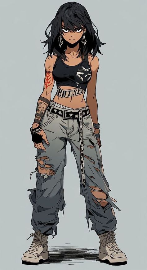 Tomboy Drawing, Tomboy Art, Cyberpunk Female, Female Character Concept, Cyberpunk Character, Girls Characters, 영감을 주는 캐릭터, Female Character Design, Female Poses