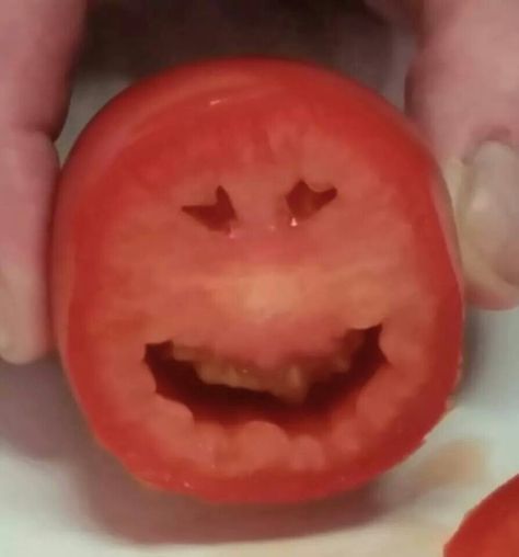 Island In The Kitchen, Cute Tomato, Fruits Plants, Things With Faces, Tomato Face, Funny Food, Funny Emoji, Fruit Plants, Old People