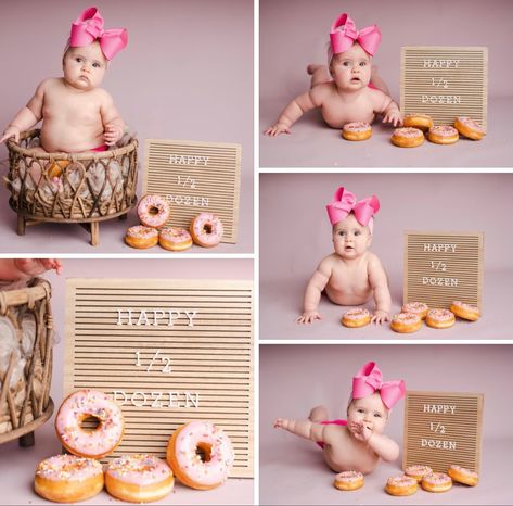 6 Month Pictures, Six Month Baby, Half Birthday Baby, 6 Month Baby Picture Ideas, 5 Month Baby, 2nd Birthday Photos, Month Pictures, 4 Month Baby, Baby Milestones Pictures