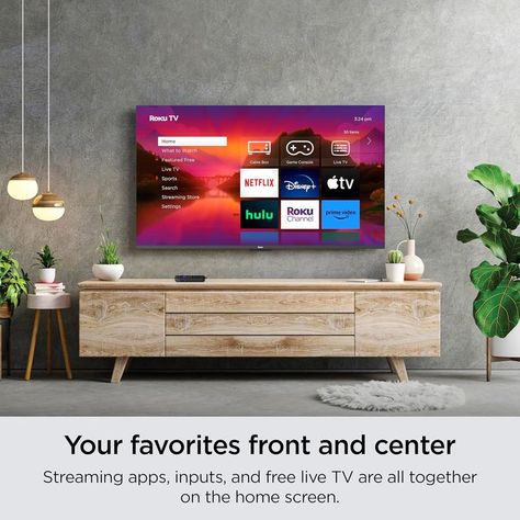 Roku 50" Select Series 4K HDR Smart RokuTV with Enhanced Voice Remote, Brilliant 4K Picture, Automatic Brightness, and Seamless Streaming 4k Pictures, Netflix Tv, 4k Hdr, Bright Pictures, Kids Tv, Family Entertainment, Streaming Tv, Exercise For Kids, Nebraska Furniture Mart