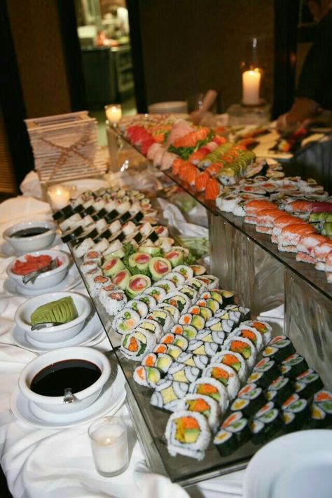 Sushi Catering, Sushi Buffet, Japanese Food Sushi, Sushi Platter, Sushi Party, Long Island Wedding, Quote Motivation, Atlantic Beach, Sushi Recipes