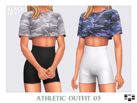 The Sims Resource - Athletic Outfit 03 Sims 4 Athletic Wear, Sims 4 Cc Athletic Wear, Athletic Outfit, Sporty Set, Free Sims 4, Soccer Outfits, Sims 4 Teen, Sims 4 Mods Clothes, Cc Sims