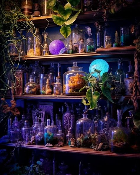 Purple aesthetic fantasy AI Artwork - Alchemy Laboratory concept art ~.~ Laboratory Concept Art, Alchemy Laboratory, Alchemy Art, Fantasy Shop, Fantasy Wizard, Witch Shop, Wallpaper Nature Flowers, Jar Diy, Fantasy Aesthetic