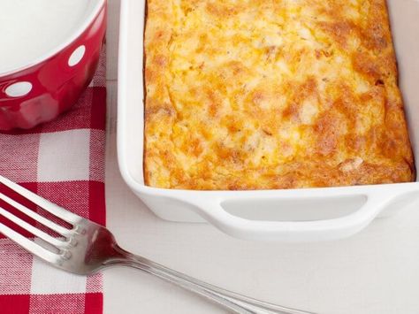 Recipe For Oven Scrambled Egg And Cheese Bake from CDKitchen.com Egg And Cheese Bake, Super Easy Breakfast Casserole, Oven Scrambled Eggs, Egg And Cheese Casserole, Easy Breakfast Casserole Recipes, Breakfast Potato Casserole, Cheese Bake, Egg Bake, Egg And Cheese