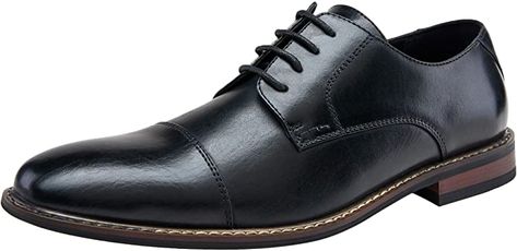 Amazon.com | JOUSEN Men's Dress Shoes Cap Toe Oxford Classic Formal Derby Shoes Business Oxfords (11, Black) | Oxfords Black Dress Shoe, Formal Dress Shoes, Black Oxford Shoes, Cap Toe Shoes, Men's Dress Shoes, Suede Oxfords, Casual Dress Shoes, Oxford Dress Shoes, Oxford Shoes Men