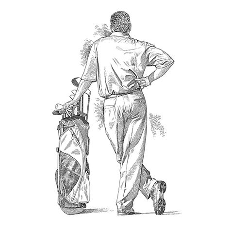 Golf Illustration, Golf Drawing, Golf Tattoo, Golf Pga, Human Figure Sketches, Golf Art, Pga Championship, Funny Golf, Expressionist Art