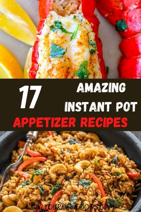 Instant Pot appetizer recipes – Make these amazing instant pot appetizers and get your taste buds singing. Here are 17 of our favourite appetizer recipes. #Instantpot #instantpotrecipes #instantpotappetizers #instantpotappetizerecipes Instant Pot Appetizers, Favourite Appetizer, Chicken Crisps, Carrot And Coriander Soup, Lobster Recipes Tail, Homemade Buffalo Sauce, Honey Barbecue, Starter Recipes, Crab Soup