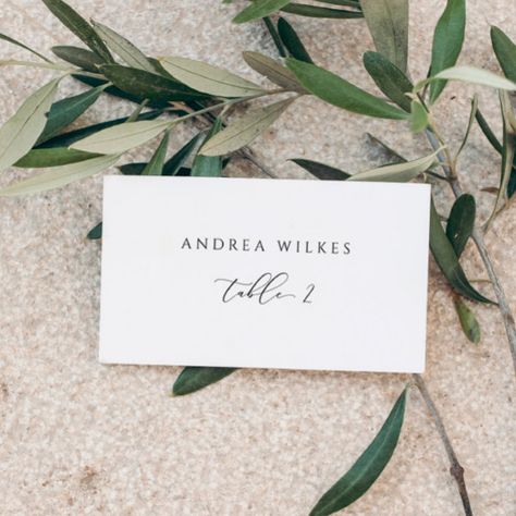 Individual Simple Modern Wedding Flat Place Cards Simple Modern Wedding, Personalized Place Cards, Place Cards Wedding, Wedding Name Cards, Wedding Flats, Wedding Name, Wedding Calligraphy, Wedding Place, Wedding Places