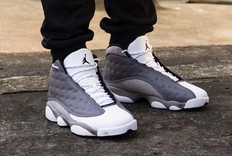 Air Jordan 13 Atmosphere Grey 414571-016 Release Date - SBD Air Jordan 13 Retro Outfit, Jordan 13 Outfit Men, Jordan 13 Outfits, Jordan 13 Outfit, Nike Cortez Shoes, Nike Casual Shoes, Art Expressions, Hybrid Art, Retro 13