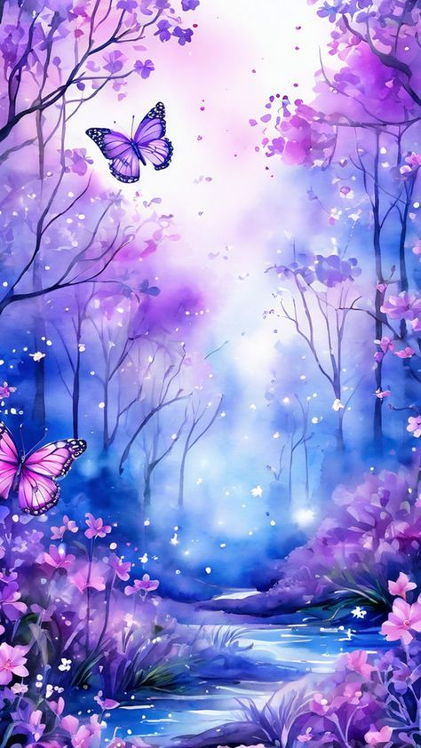 Cute Purple Phone Wallpaper, Cute Wallpapers Blue And Purple, Pink Blue And Purple Wallpaper, Pink Purple And Blue Aesthetic, Blue Pink Purple Aesthetic, Enchanted Forest Purple, Blue And Purple Aesthetic, Purple And Blue Wallpaper, Blue And Purple Wallpaper