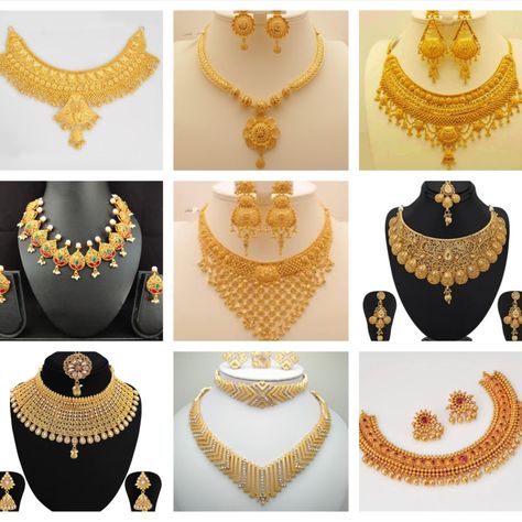 Gold Necklace Designs Latest, Latest Gold Choker Necklace Designs, Gold Haram, Latest Gold Jewellery, 22k Gold Necklace, Indian Bridal Fashion, Gold Necklace Set, Gold Necklace Designs, Gold Price