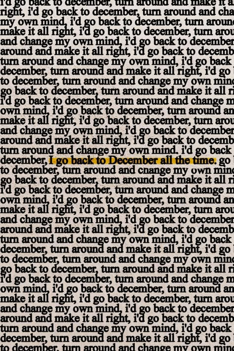 Back To December Lyrics, Back To December Taylor Swift, December Taylor Swift, December Lyrics, Back To December, December Wallpaper, Swift Wallpaper, Taylor Swift Speak Now, Taylor Lyrics