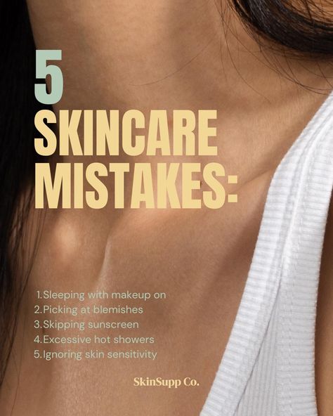 ✨ Skincare Secrets Unveiled! 🚫 Avoid these 5 common mistakes for your healthiest, glowiest skin.💆‍♀️ #SkinSuppCo #ScienceBackedBeauty #skinsupp #SkincareMistakes #GlowUp #HealthySkinHabits Skincare Creative Ads, Skin Care Quotes, Skincare Quote, Spa Aesthetic, Skincare Aesthetics, Skin Quotes, Skin Poster, Skins Quotes, Skincare Wellness