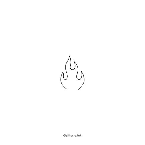 Fineline Fire Tattoo, Fineline Flame Tattoo, Fire Fine Line Tattoo, Fine Line Flame Tattoo, Fine Line Sticker Tattoo, Fire Line Tattoo, Minimalist Flame Tattoo, Simple Flame Tattoo, Fine Line Minimalist Tattoo