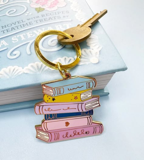 Gifts For Readers 2023: The Best Bookish Gifts Under $30 Book Accessories Products, Book Keychain, Book Merchandise, Enamel Keychain, Penanda Buku, Gold Keychain, Beach Reads, Book Lover Gifts, Reading Accessories