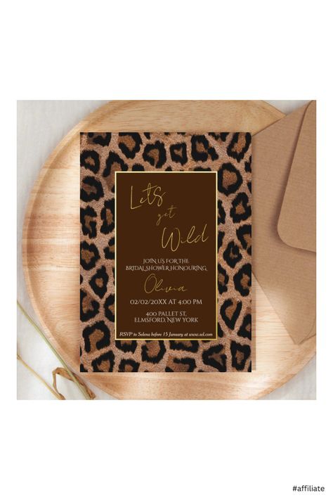 Chic lets get wild cheetah print bridal shower foil invitation - tap/click to get yours right now! #foilinvitation #leopard #print, #cheetah #black #and Leopard Theme Wedding, Cheetah Bridal Shower Ideas, Cheetah Print Birthday Party Ideas, Cheetah Themed Birthday Party, Leopard Birthday Party Ideas, Cheetah Wedding, Cheetah Print Wedding, Cheetah Print Party, Animal Print Birthday Party