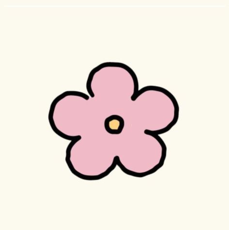 Simple Icons Aesthetic, Small Widget, Cute Flower Drawing, Simple Flower Drawing, Cute Small Drawings, Pink Drawing, Sweet Drawings, Cute Easy Doodles, Vintage Flowers Wallpaper