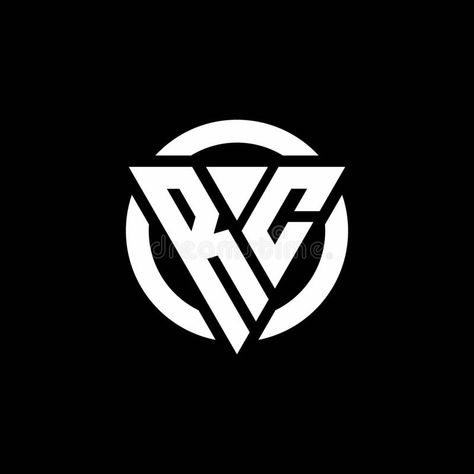 RC logo with triangle shape and circle rounded design template. Logo with triang #Sponsored , #Ad, #Ad, #triangle, #RC, #circle, #shape Bh Logo, Sk Logo, Black Background Illustration, Rc Logo, Entrance Gates Design, Photo Logo Design, Volkswagen Logo, Photo Logo, Name Logo