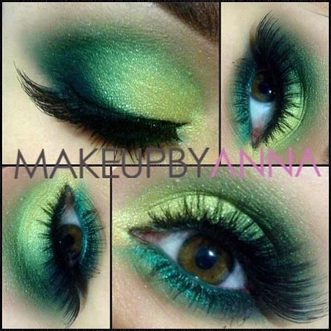 Poison Ivy Makeup, Green Eye Makeup, Gold Trend, Green Makeup, Scary Makeup, Green Eye, Makeup Eyes, Trendy Makeup, Day Makeup