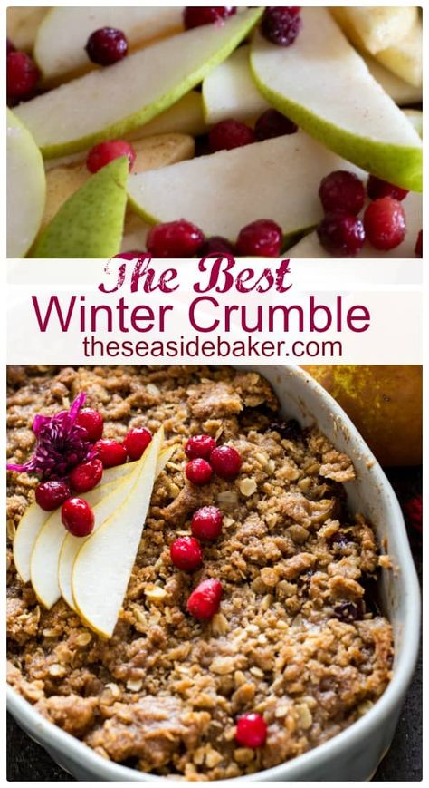 Fruit Crisp Recipe, Crisp Desserts, Fruit Desserts Easy, Cranberry Dessert, Winter Dessert Recipes, Fruit Crumble, Fruit Crisp, Fruit Cobbler, Winter Fruit