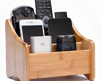 Table Caddy, Eco Friendly Office, Remote Control Organizer, Remote Control Storage, Wooden Organizer, Úložný Box, Basket Shelves, Desktop Storage, Office Room