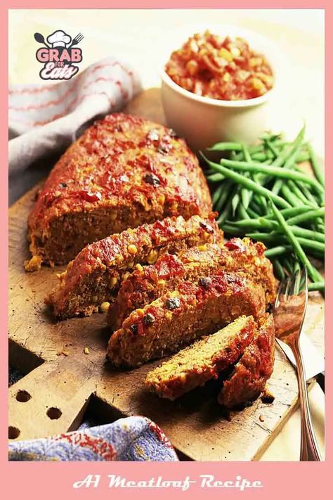 A1 Meatloaf Recipe Recipe With Tomato Sauce, Crockpot Meatloaf, Recipes Meat, Classic Meatloaf, Loaf Recipes, Meatloaf Recipe, Meatloaf Recipes, Chef Recipes, Fish And Seafood