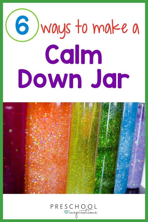 Calm Down Glitter Jar, Crafts Using Elmers Clear Glue, Glitter Calm Down Bottle, Sensory Bottles With Corn Syrup, Crafts With Glitter Glue, Calming Jar Diy Glitter Bottles, Glitter Jars Diy How To Make, Elmers Clear Glue Crafts, One Ingredient Slime